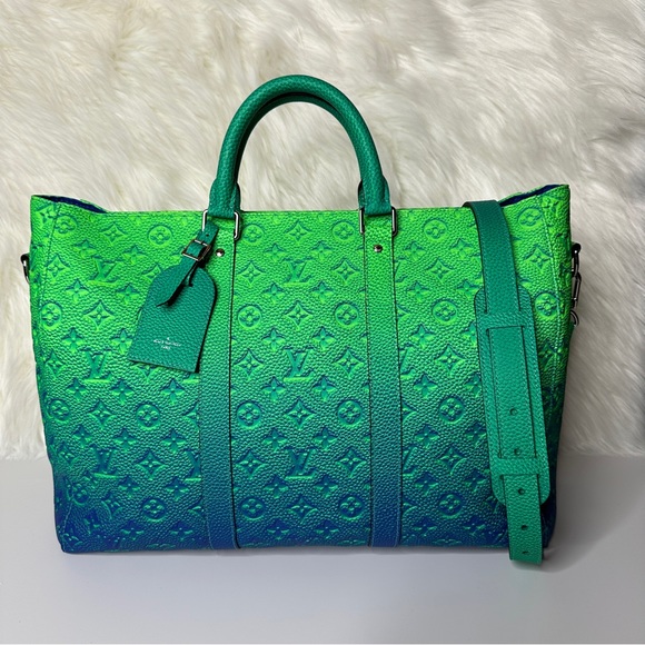 Louis Vuitton Handbags - Louis Vuitton Virgil Abloh Green & Blue Monogram Illusion Keepall